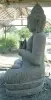  Product image 7 of the product “Seated Buddha Dharmachakra, 206 cm Height, Basanite, Natural Green ”